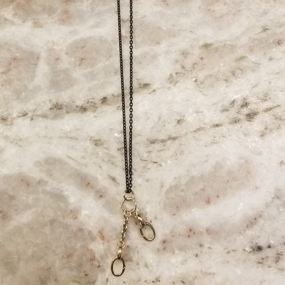 MONICA RICH KOSANN CHANGEABLE DESIGN YOUR OWN 18" 18K GOLD STEEL NECKLACE CHAIN - Picture 11 of 15